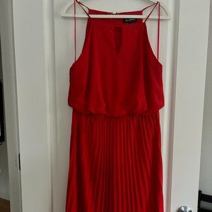 Sam Edelman, Pleated Midi Dress, Coral/red, size L, worn once